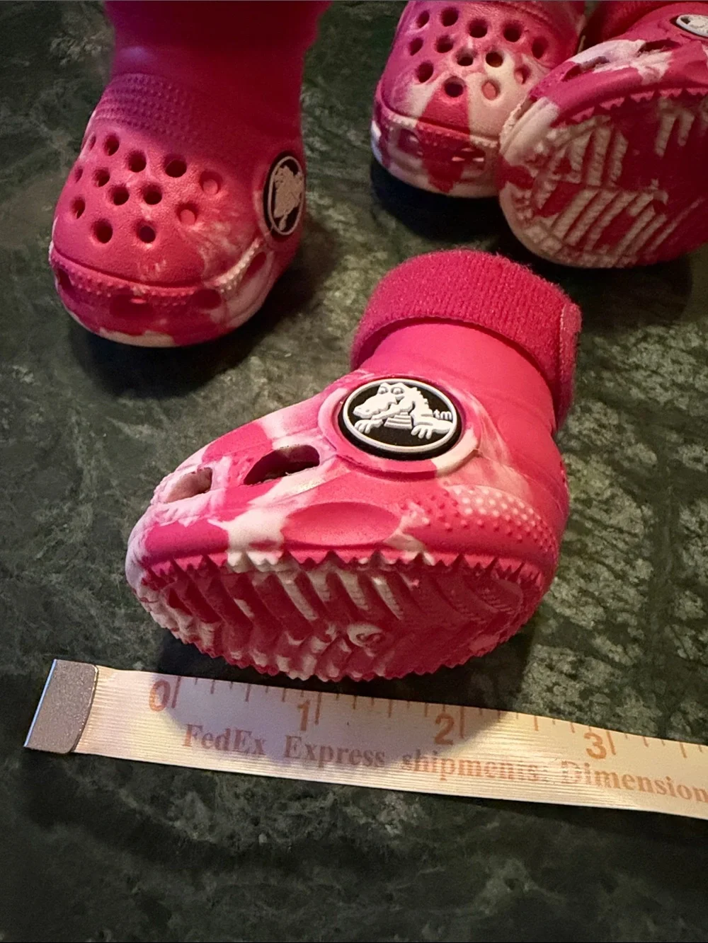 DOG CROCS pink Dragon fruit Bark Box Exclusive, Size Small